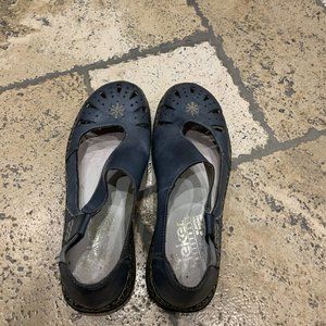 Reiker Light Blue Leather Shoes